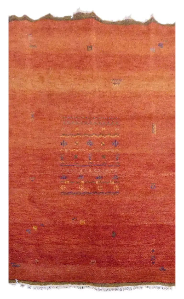 Indian Hand-Knotted Gabbeh Rug 6'9" X 4'8"